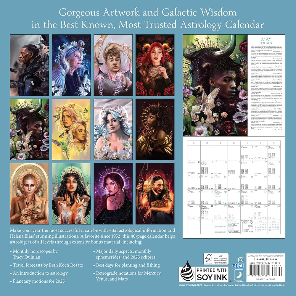 Llewellyn s 2025 Astrological Calendar The World s Best Known Most Trusted Astrology Calendar Llewellyn Elias Helena Rosato Beth Quinlan Tracy Amazon au Books