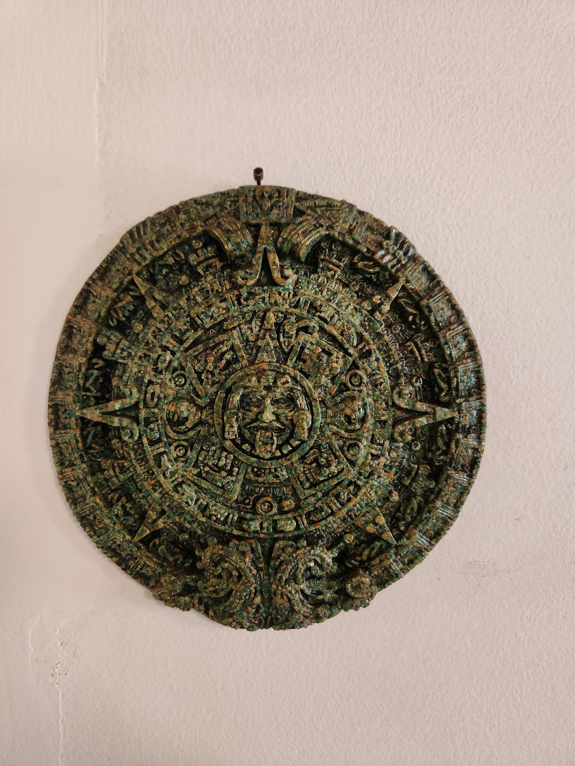 Malachite Aztec Calendar A Beautiful Vintage Piece That Exudes Both Historical Significance And Artistic Elegance Etsy