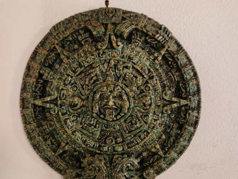 Malachite Aztec Calendar A Beautiful Vintage Piece That Exudes Both Historical Significance And Artistic Elegance Etsy