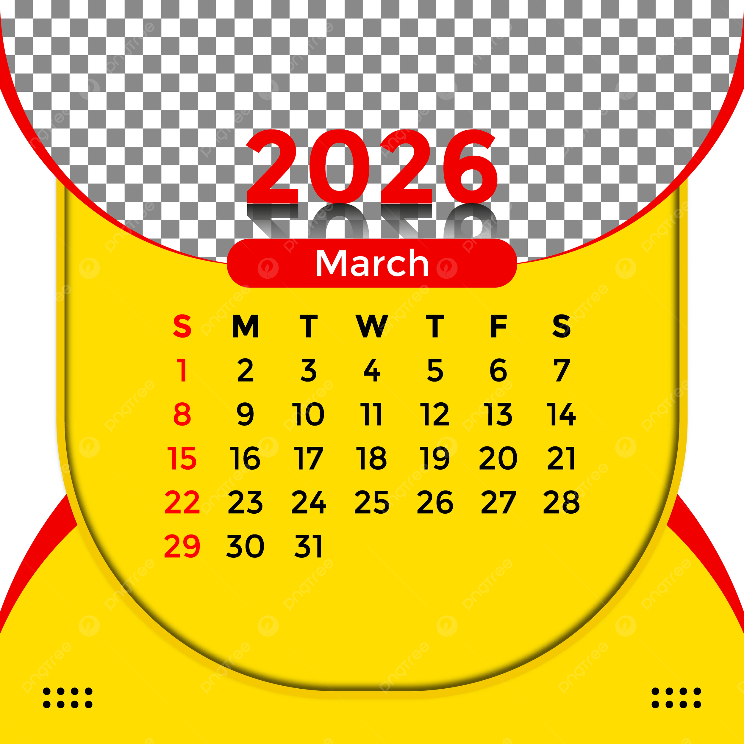 March 2026 Calendar Desktop Wallpaper