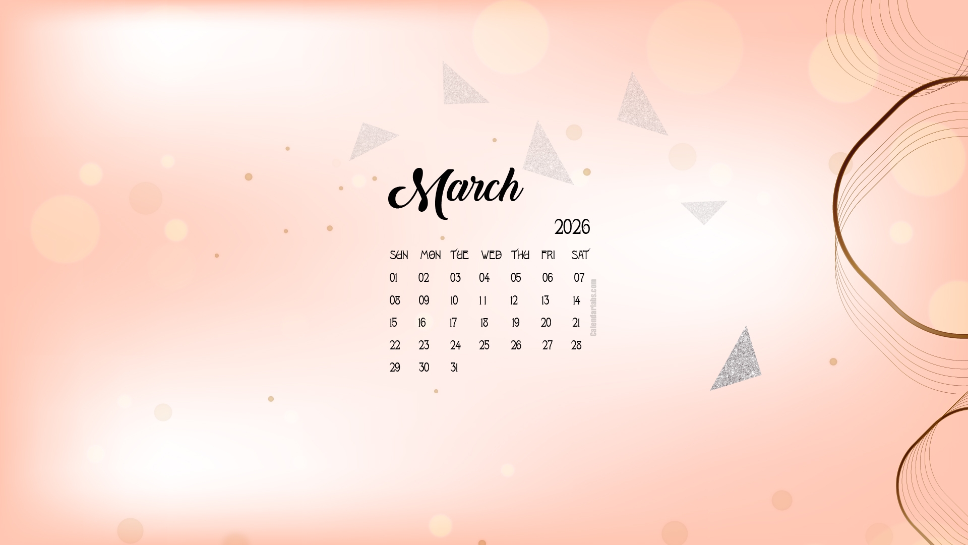March 2026 Desktop Wallpaper Calendar CalendarLabs