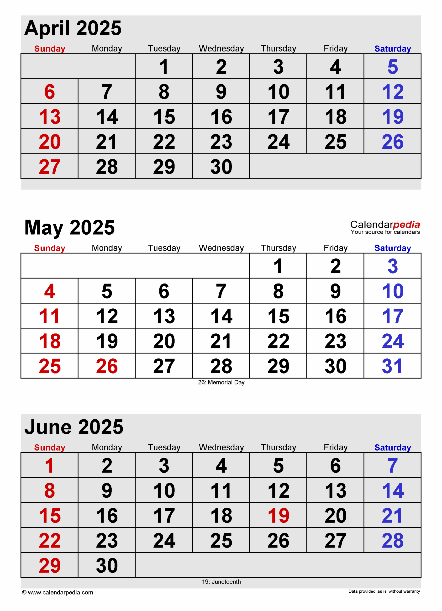 May 2025 Calendar Templates For PDF Excel And Word