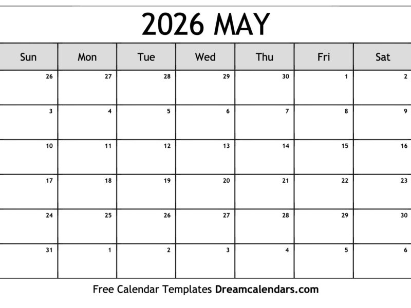 May 2026 Calendar Free Printable With Holidays And Observances