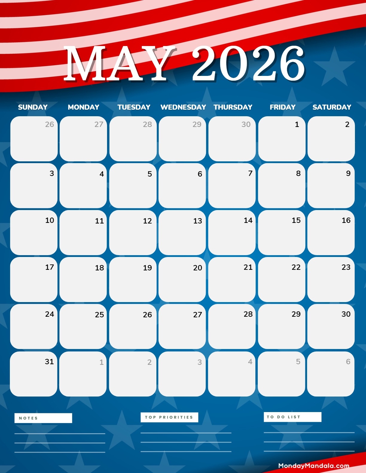 May 2026 Calendars 52 Free PDF Printables 