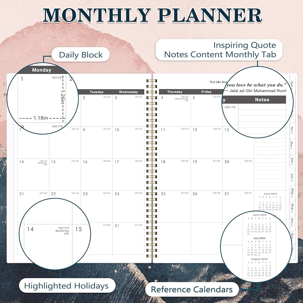 Monthly Planner Calendar 2023 2025 July 2023 June 2025 2023 2025 Monthly Planner 9