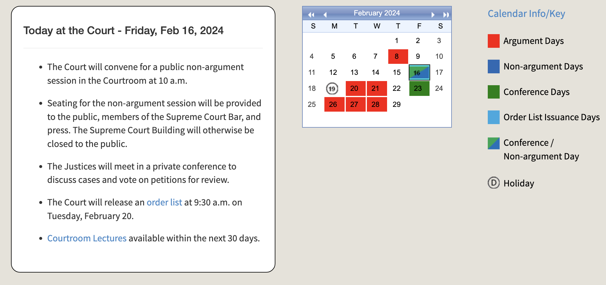 Scotus Calendar June 2025