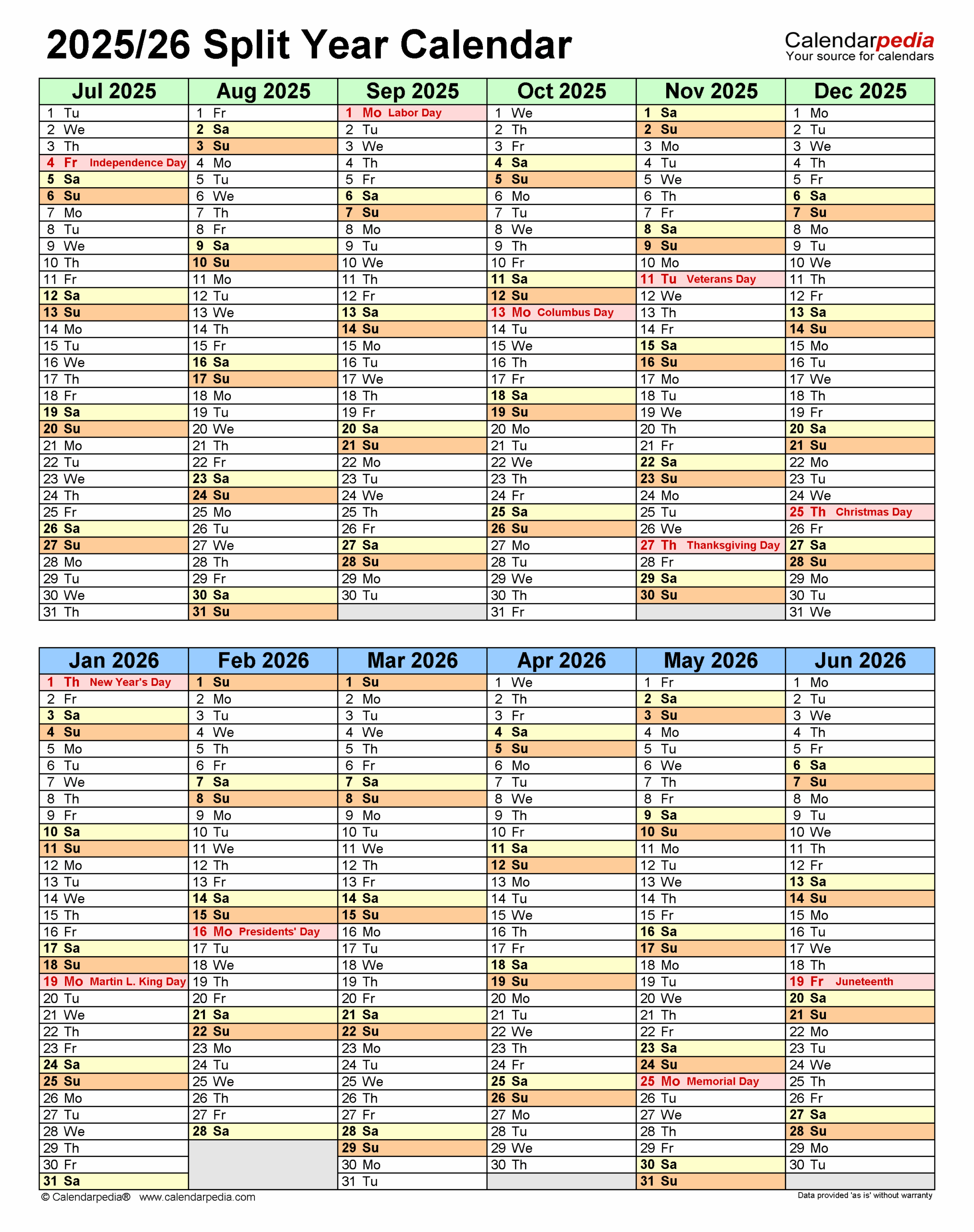 Academic Calendar July 2023 To June 2025