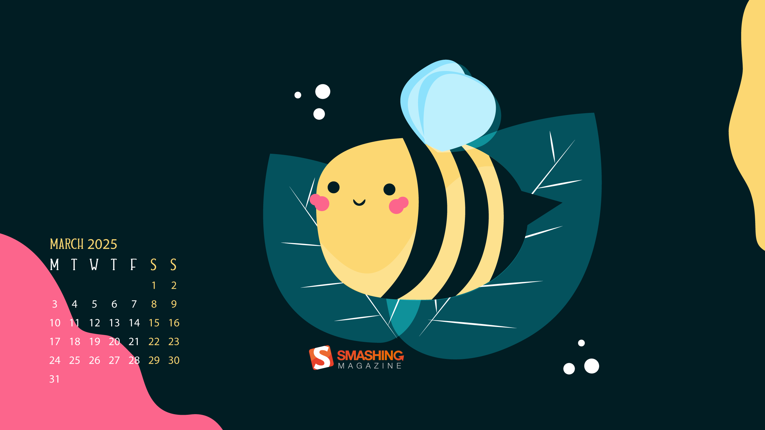 March Desktop Calendar Wallpaper 2026