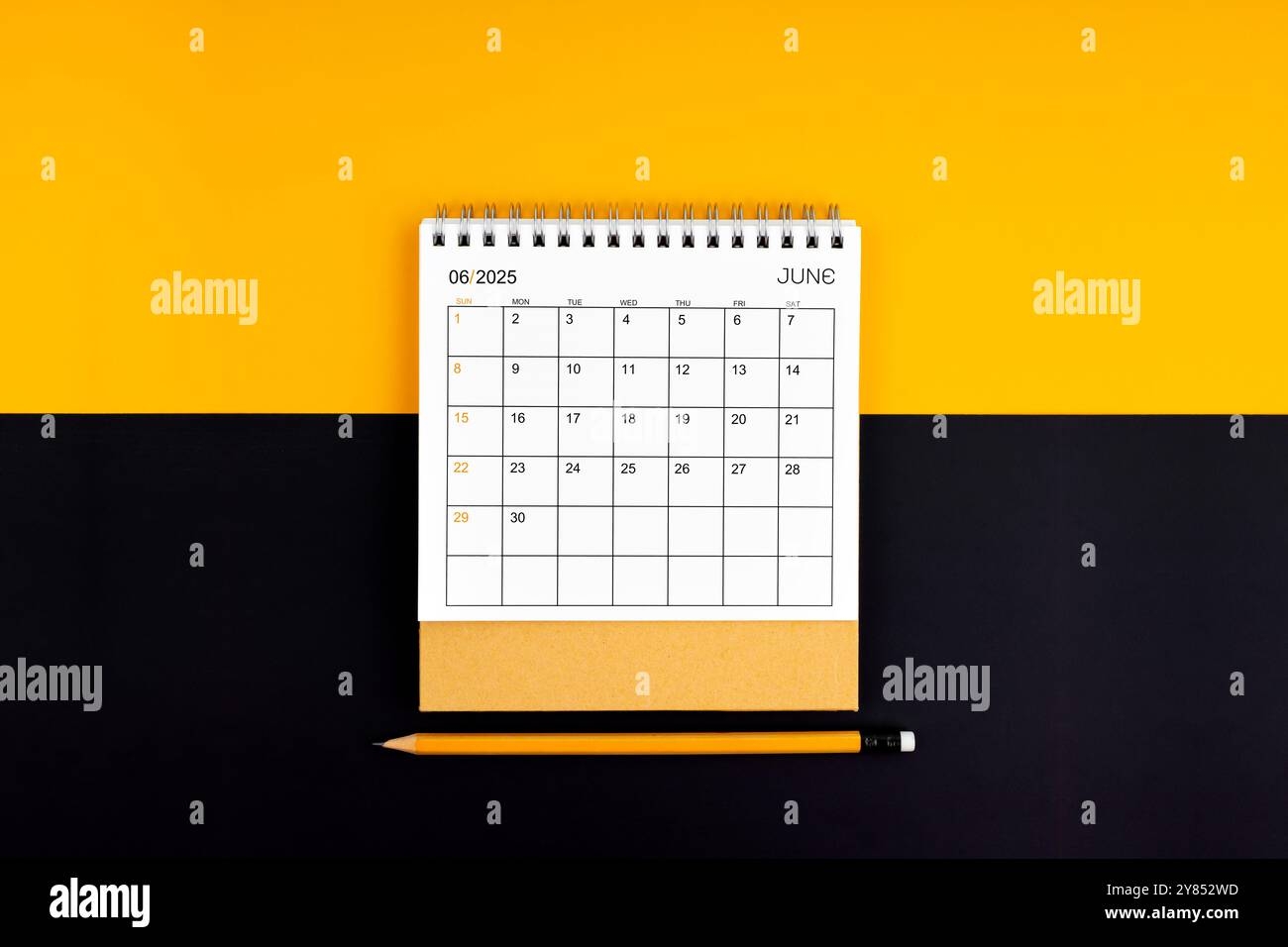 June 2025 Calendar Black Background