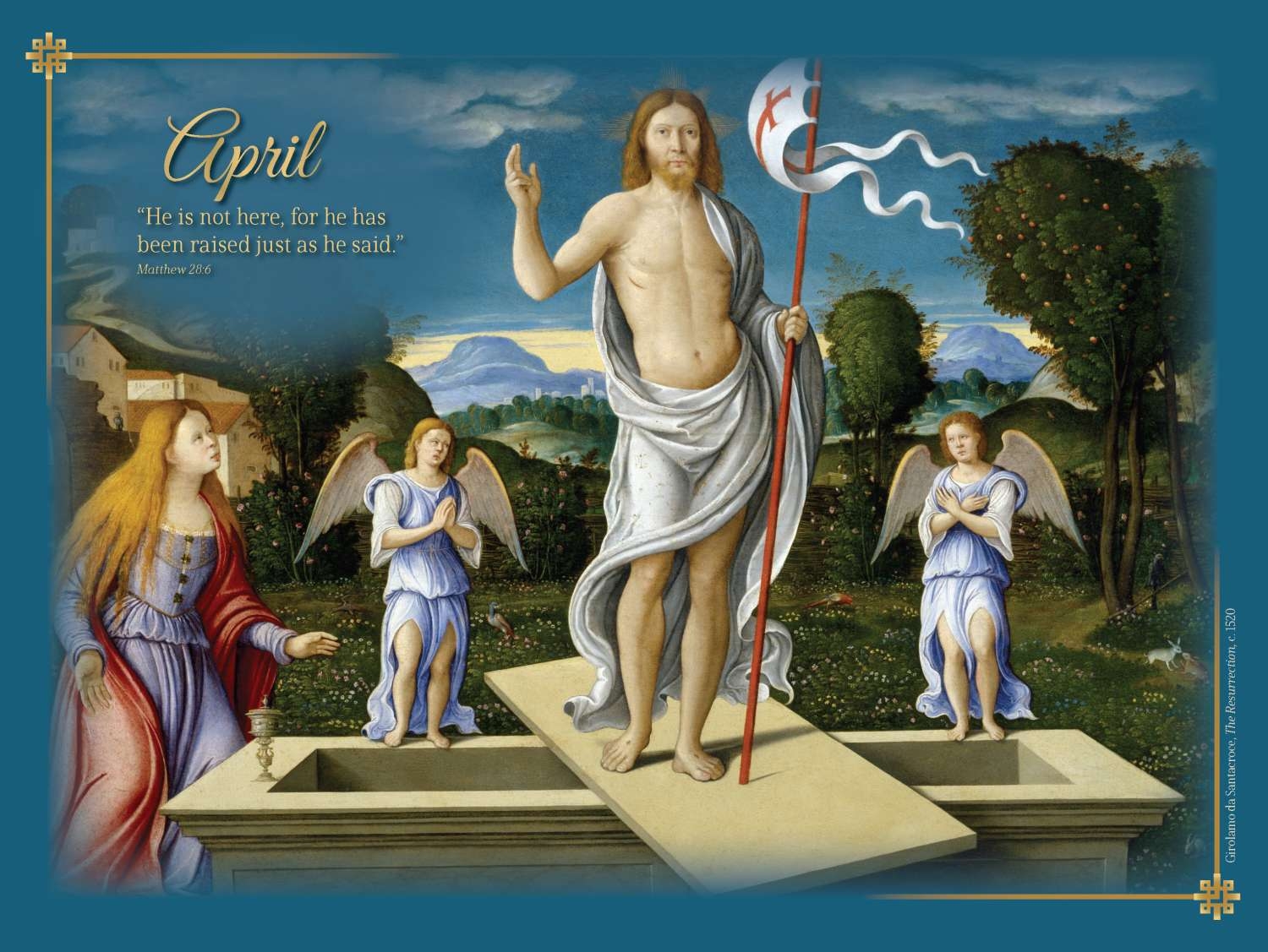 Traditional Art Calendar English Blue Mound Graphics